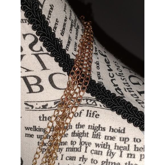 Multicolor 5-tier Statement Necklace Gold Tone 26.5" Pretty Spring  Summer - Picture 3 of 8